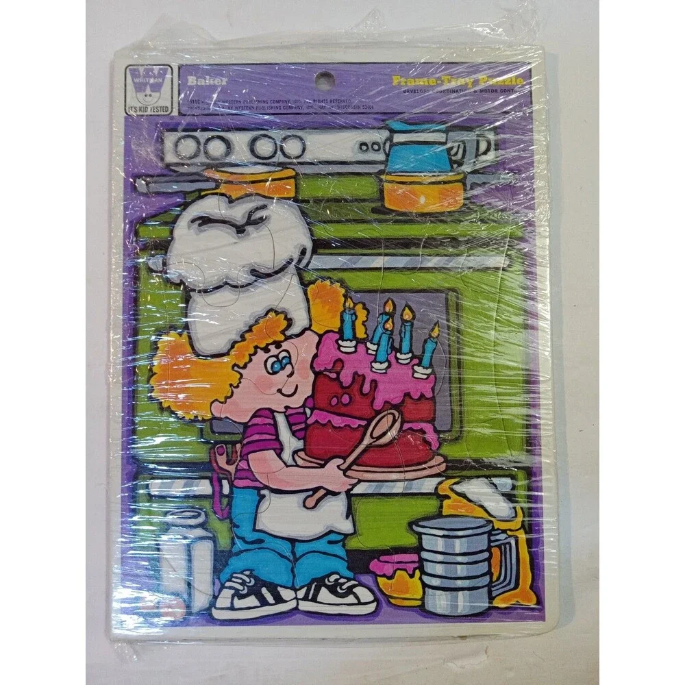 Whitman frame tray puzzle Katie on a swing Vintage Jigsaw Puzzle